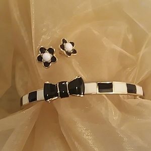 Authentic Kate Spade bangle bracelet and earrings